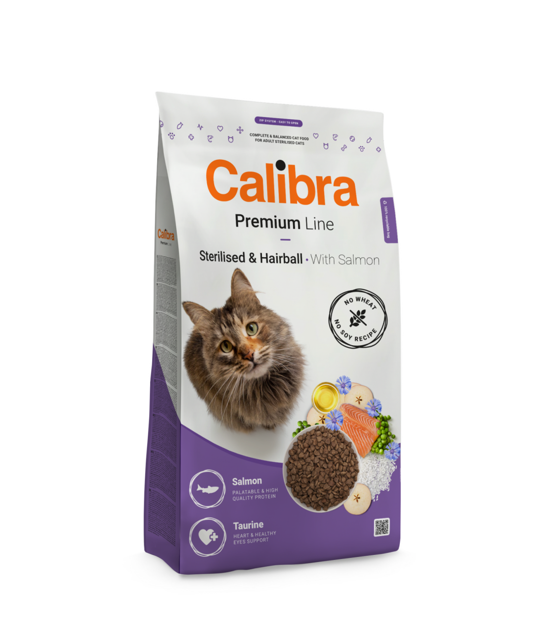 Calibra Cat Premium Line Sterilised & Hairball with Salmon 2kg