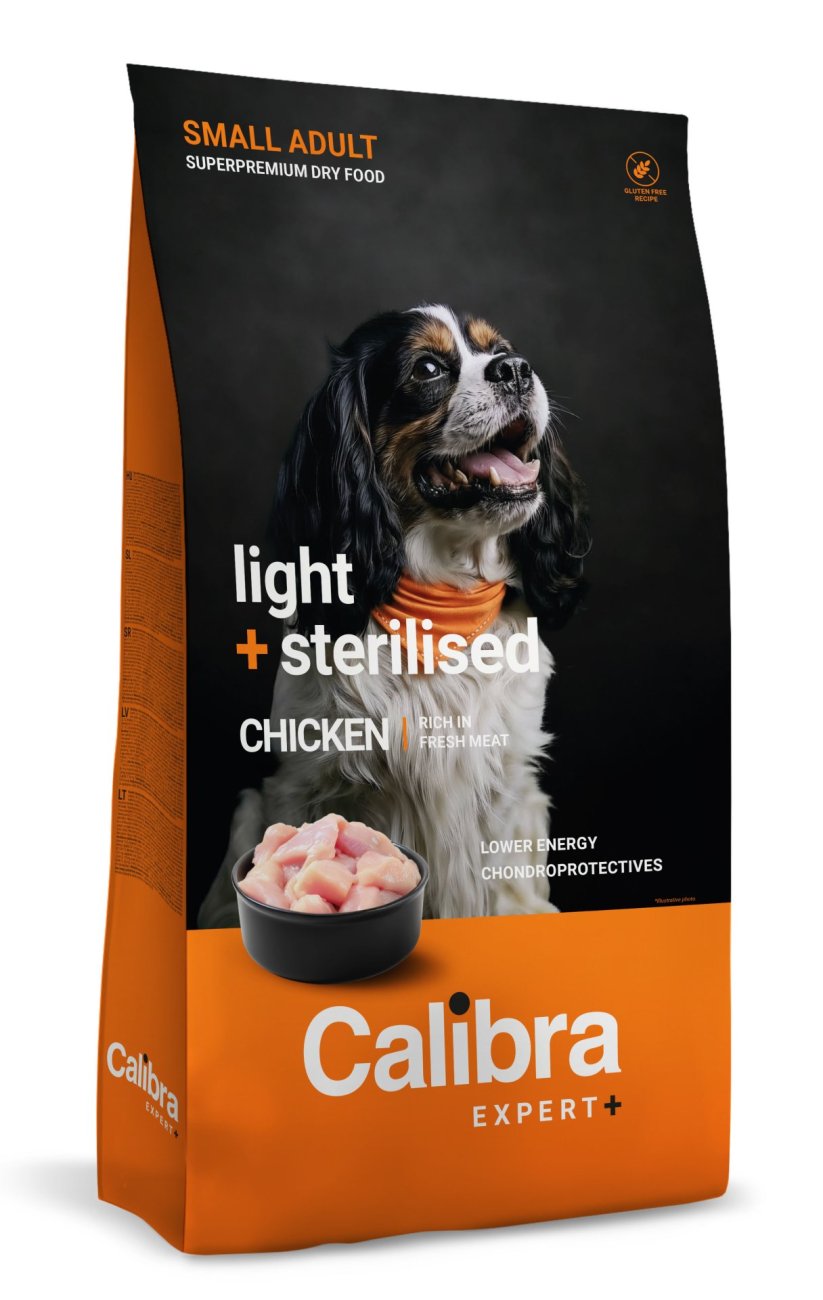 Calibra Dog EXPERT+ Adult Small Light & Sterilised Chicken 400g